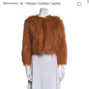 Reformation faux fur jacket